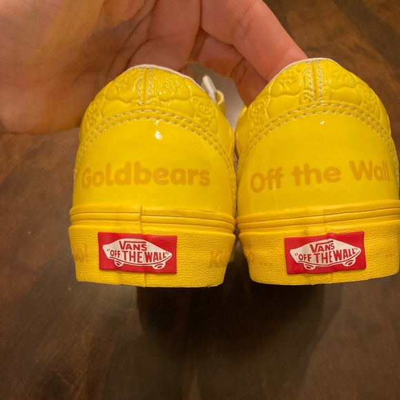 NWOT Vans X Haribo Old Skool V Shoe Yellow patent leather commemorative size 7.5 - Picture 2 of 10